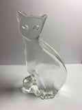 Clear Glass Cat Figurine