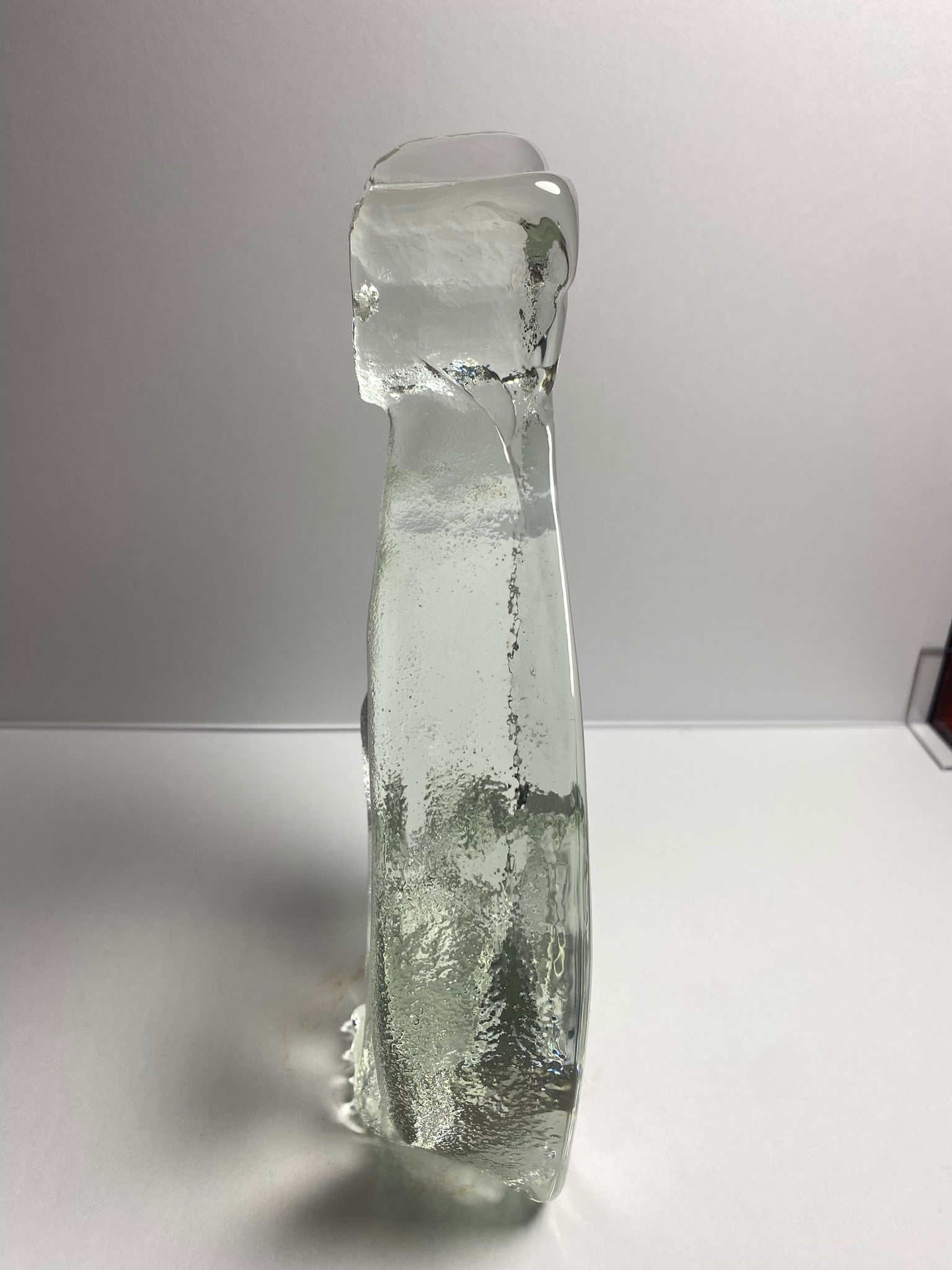 Clear Glass Cat Figurine