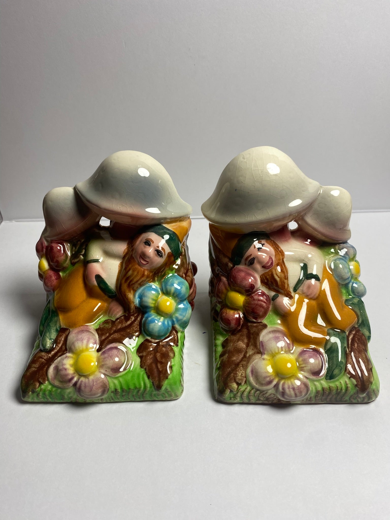 Australian Pottery Gnome Bookends