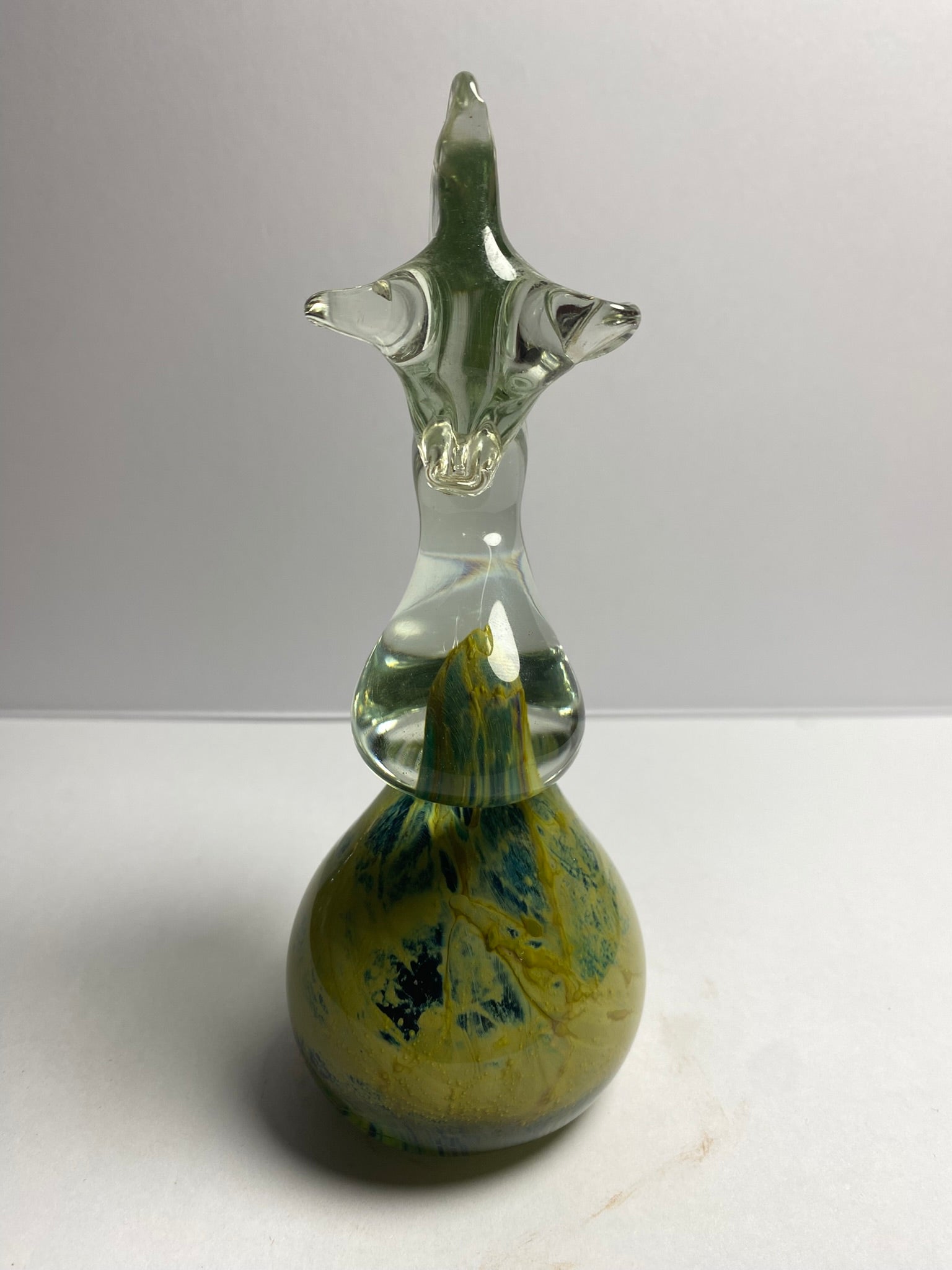 Hand Blown Mdina Glass Seahorse Paper Weight
