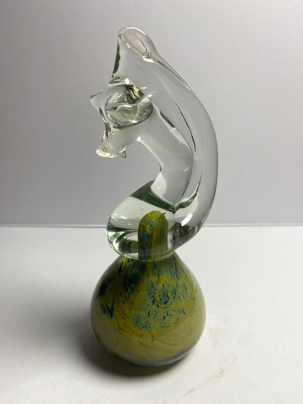 Hand Blown Mdina Glass Seahorse Paper Weight