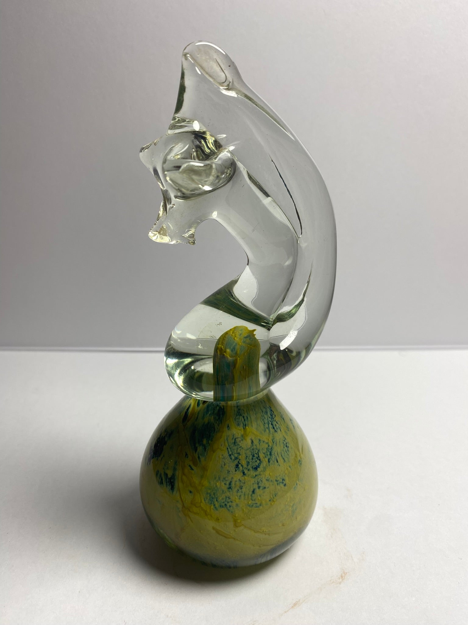 Hand Blown Mdina Glass Seahorse Paper Weight