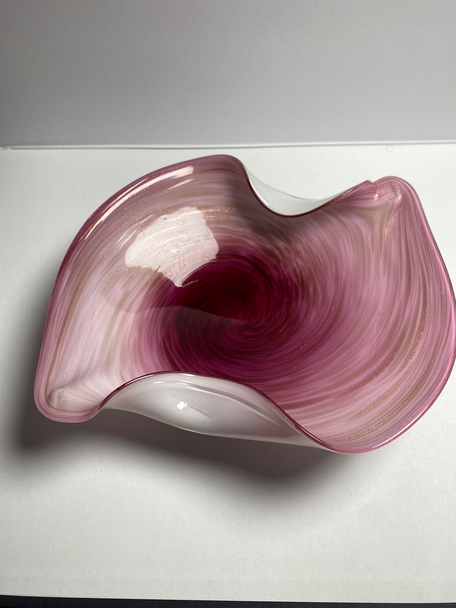 Murano Pink Cased Art Glass