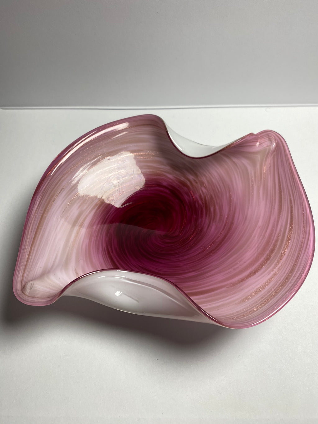 Murano Pink Cased Art Glass