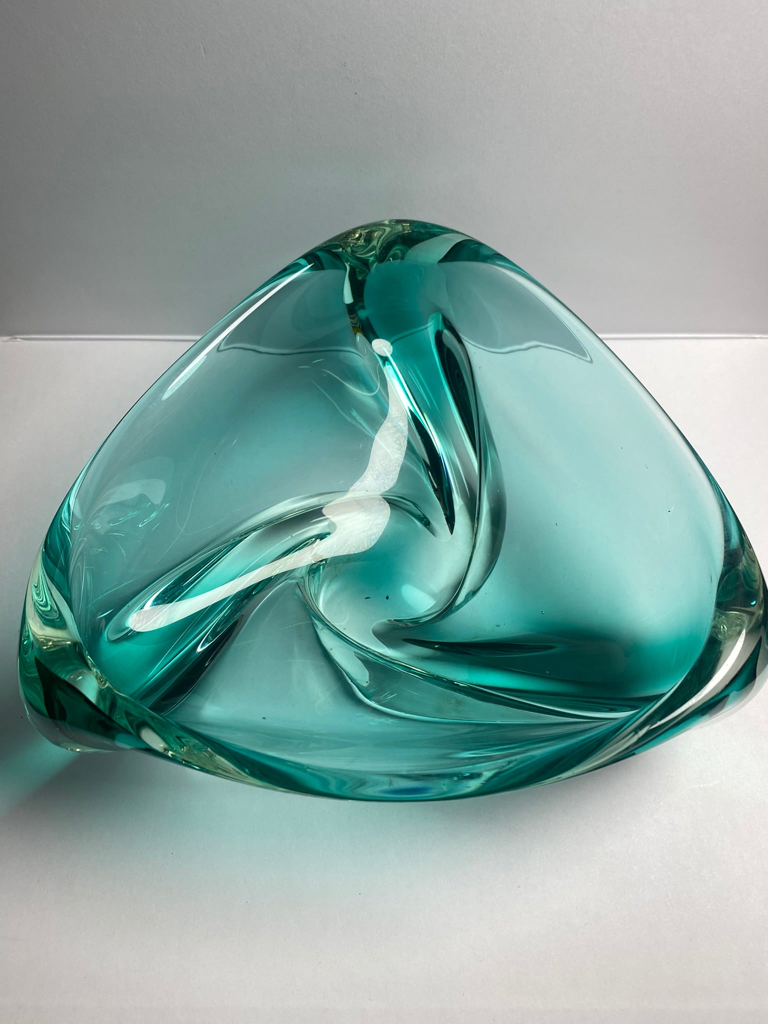 Vintage Aqua/Turquoise Glass Bowl
