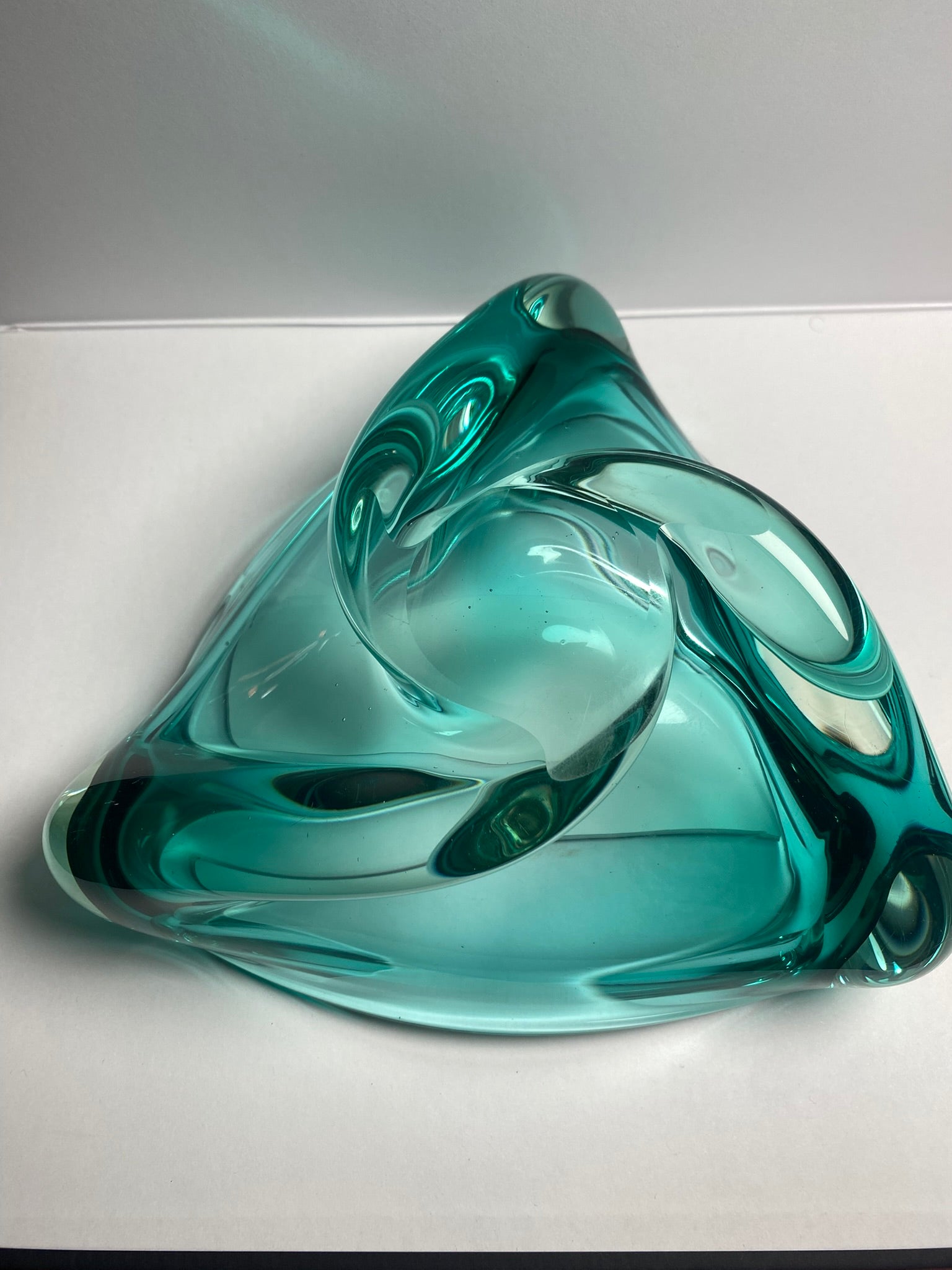 Vintage Aqua/Turquoise Glass Bowl