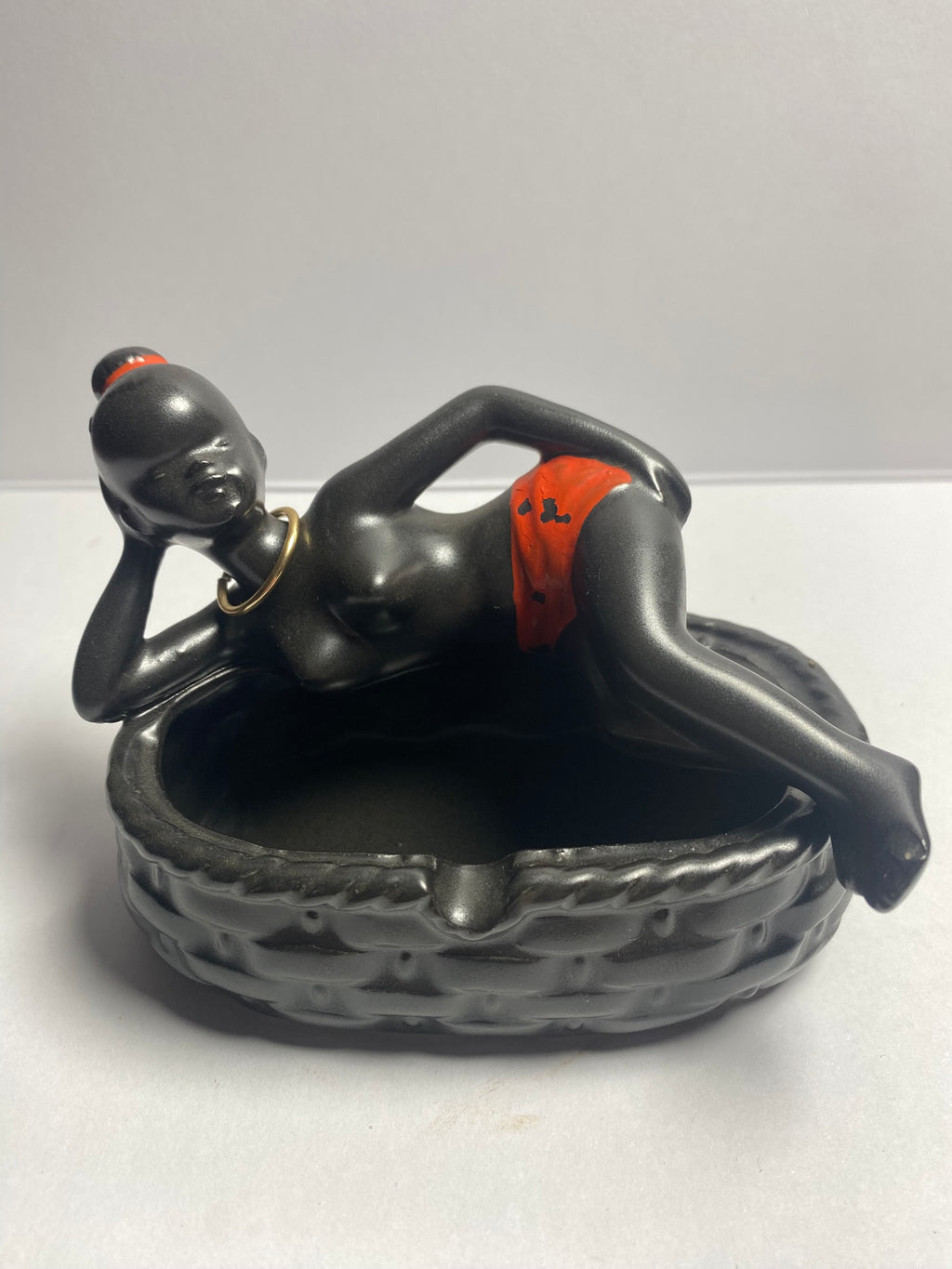 Lady Figurine Ashtray 1950's