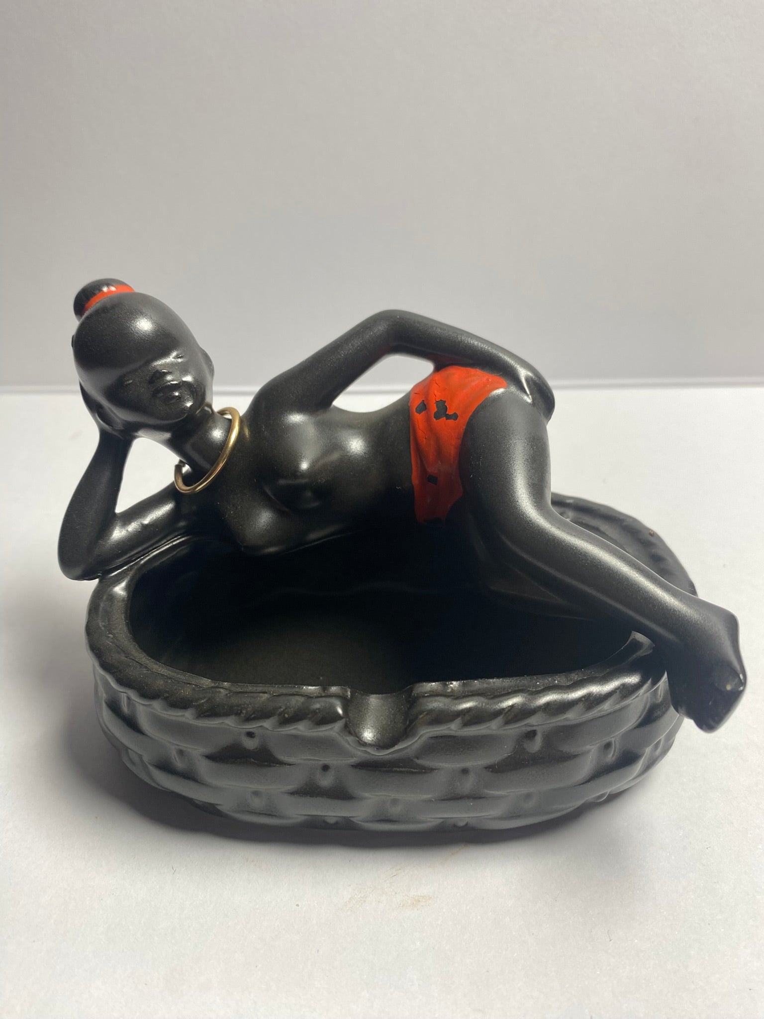 Lady Figurine Ashtray 1950's