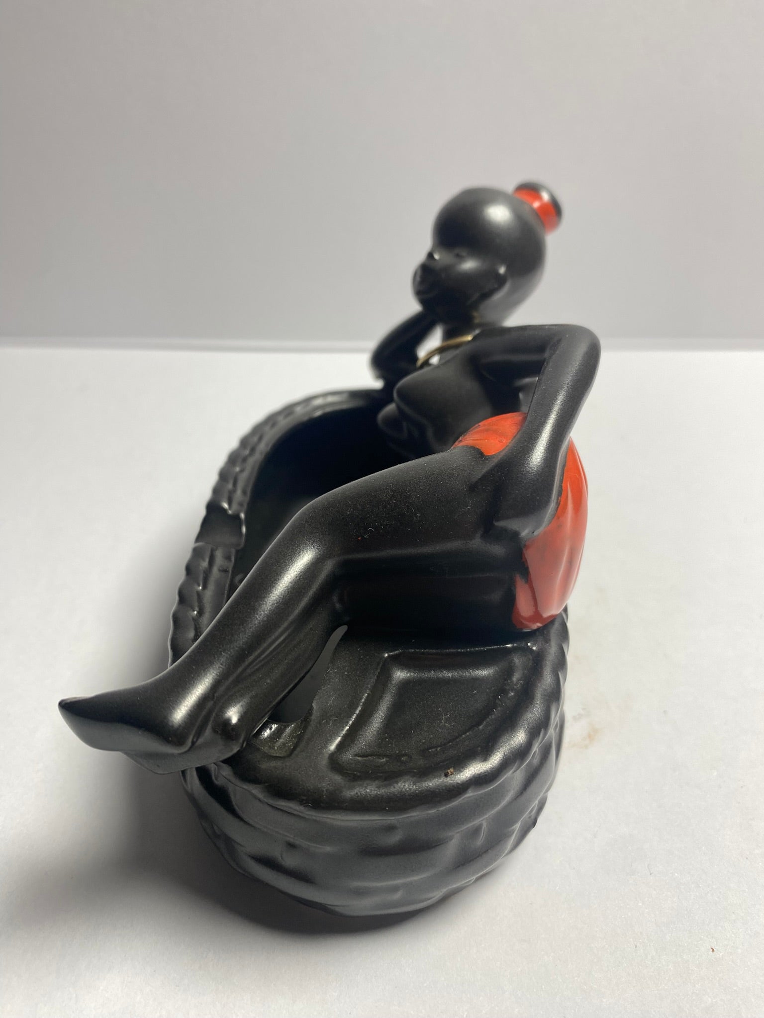 Lady Figurine Ashtray 1950's