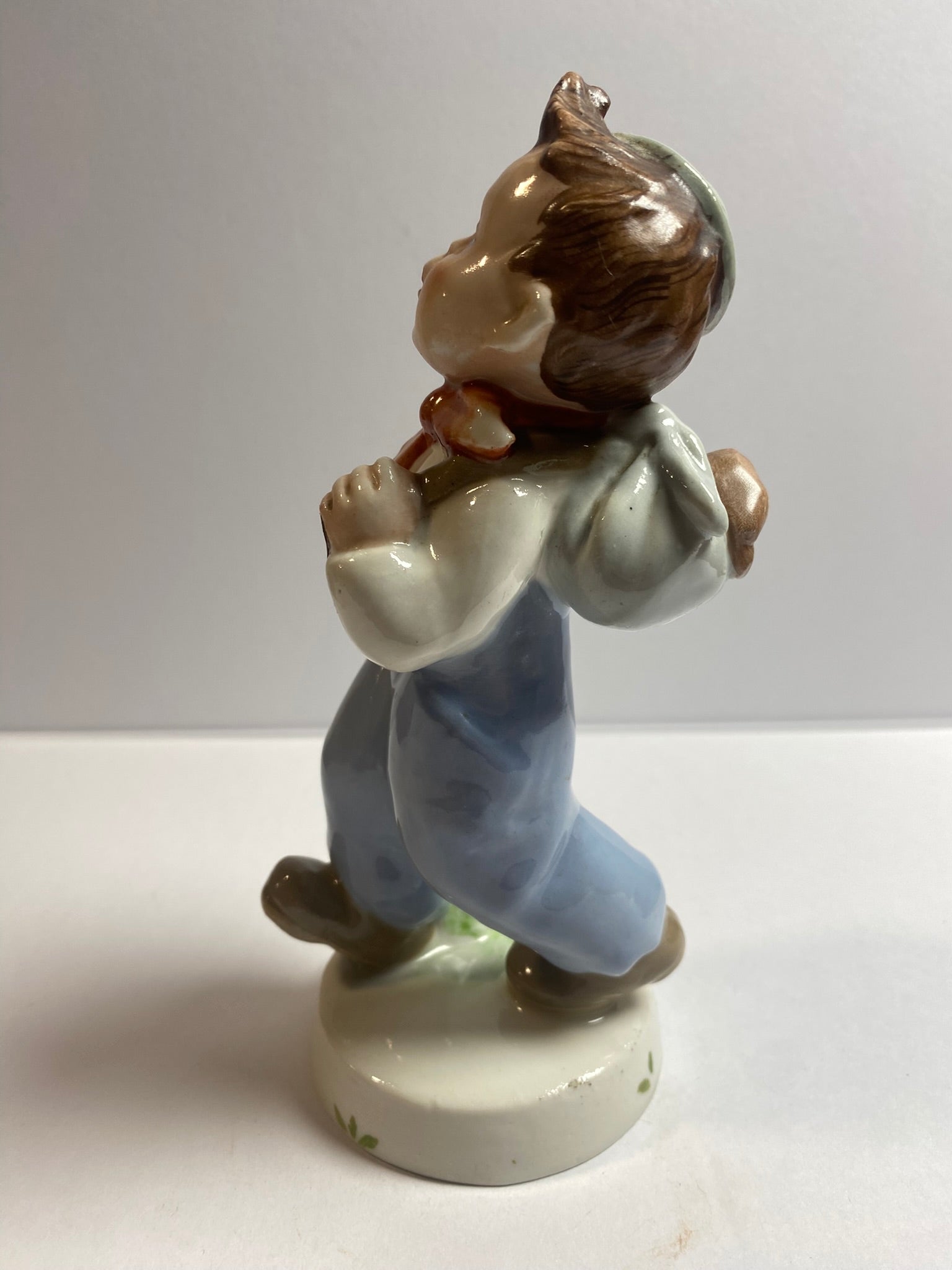 Royal Dux Boy With Knapsack And Dog