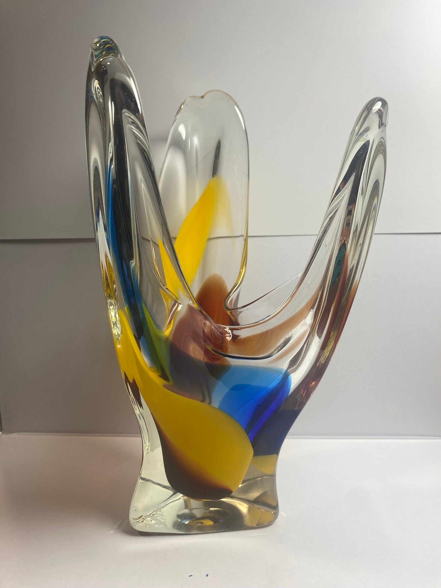 Vintage Handkerchief Art Glass Vase