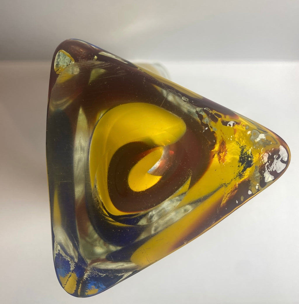 Vintage Handkerchief Art Glass Vase
