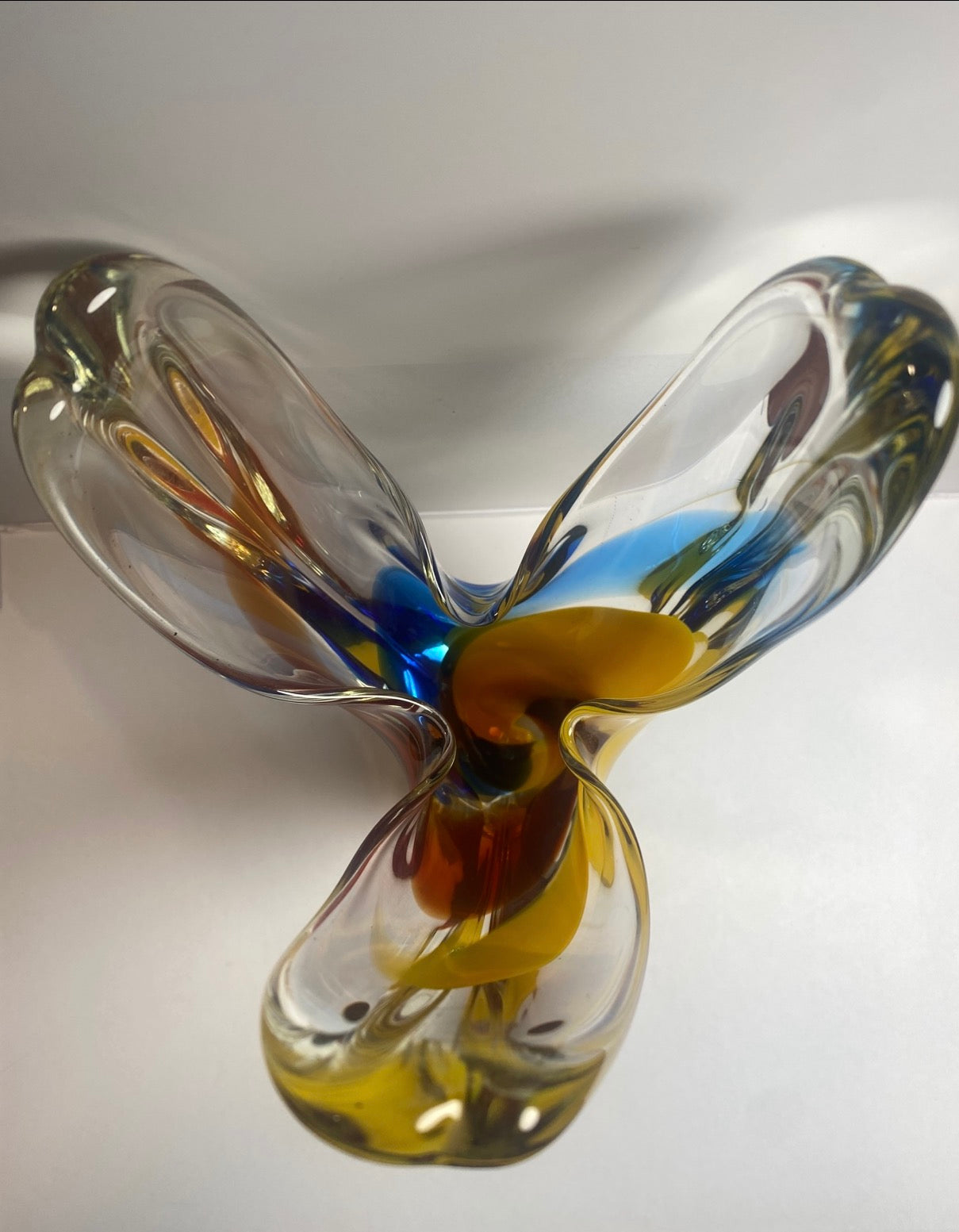 Vintage Handkerchief Art Glass Vase