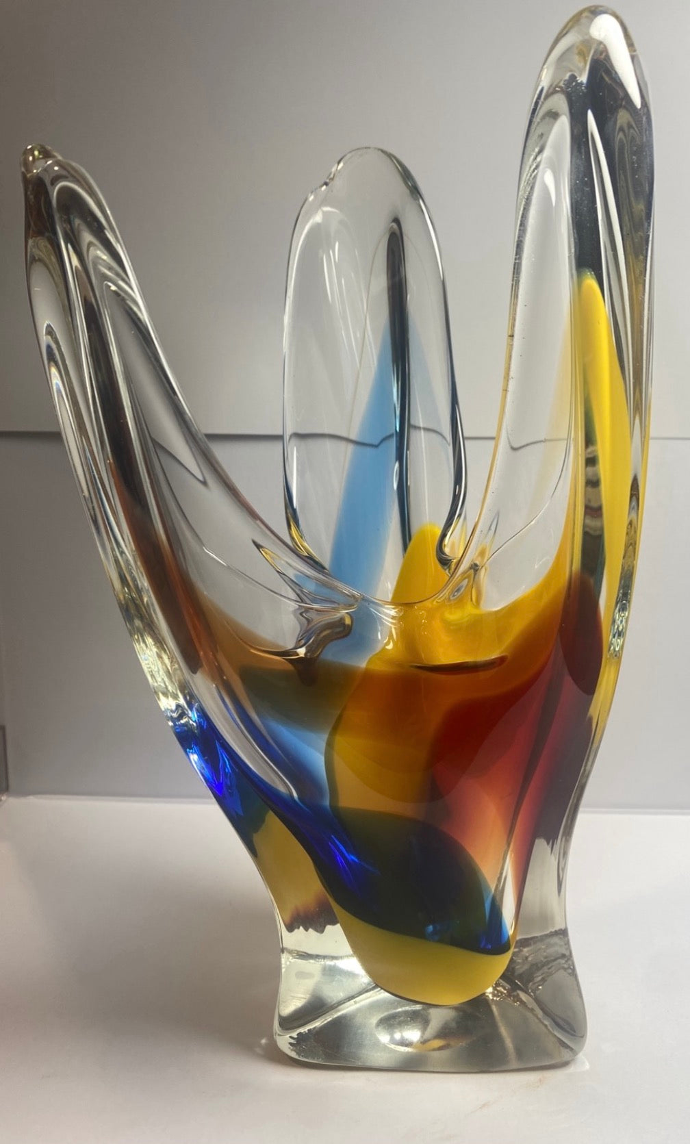Vintage Handkerchief Art Glass Vase