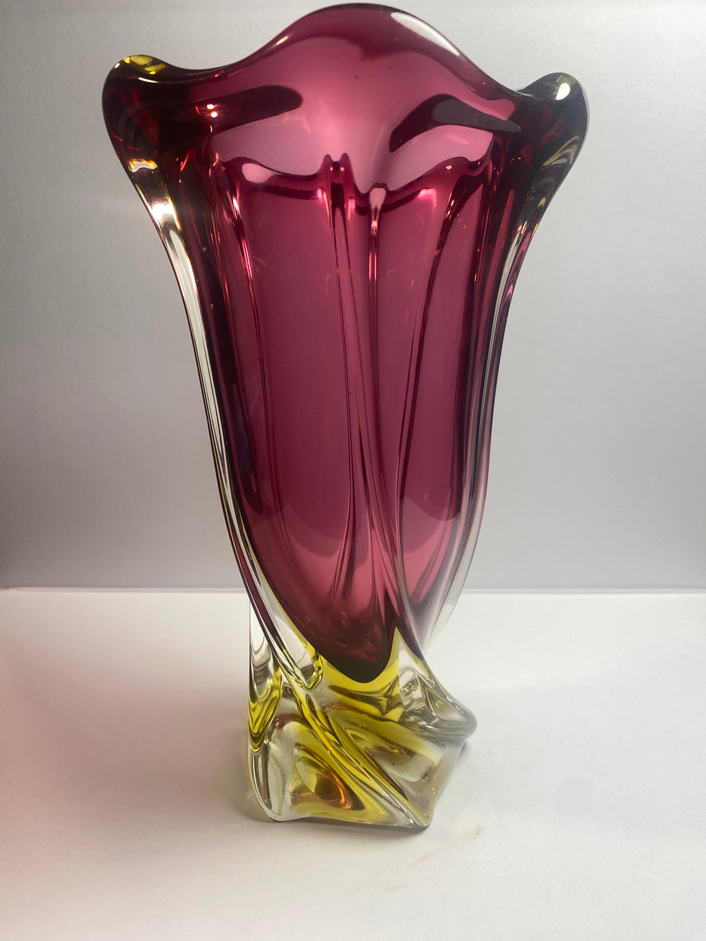 Vintage Pink & Gold Art Glass