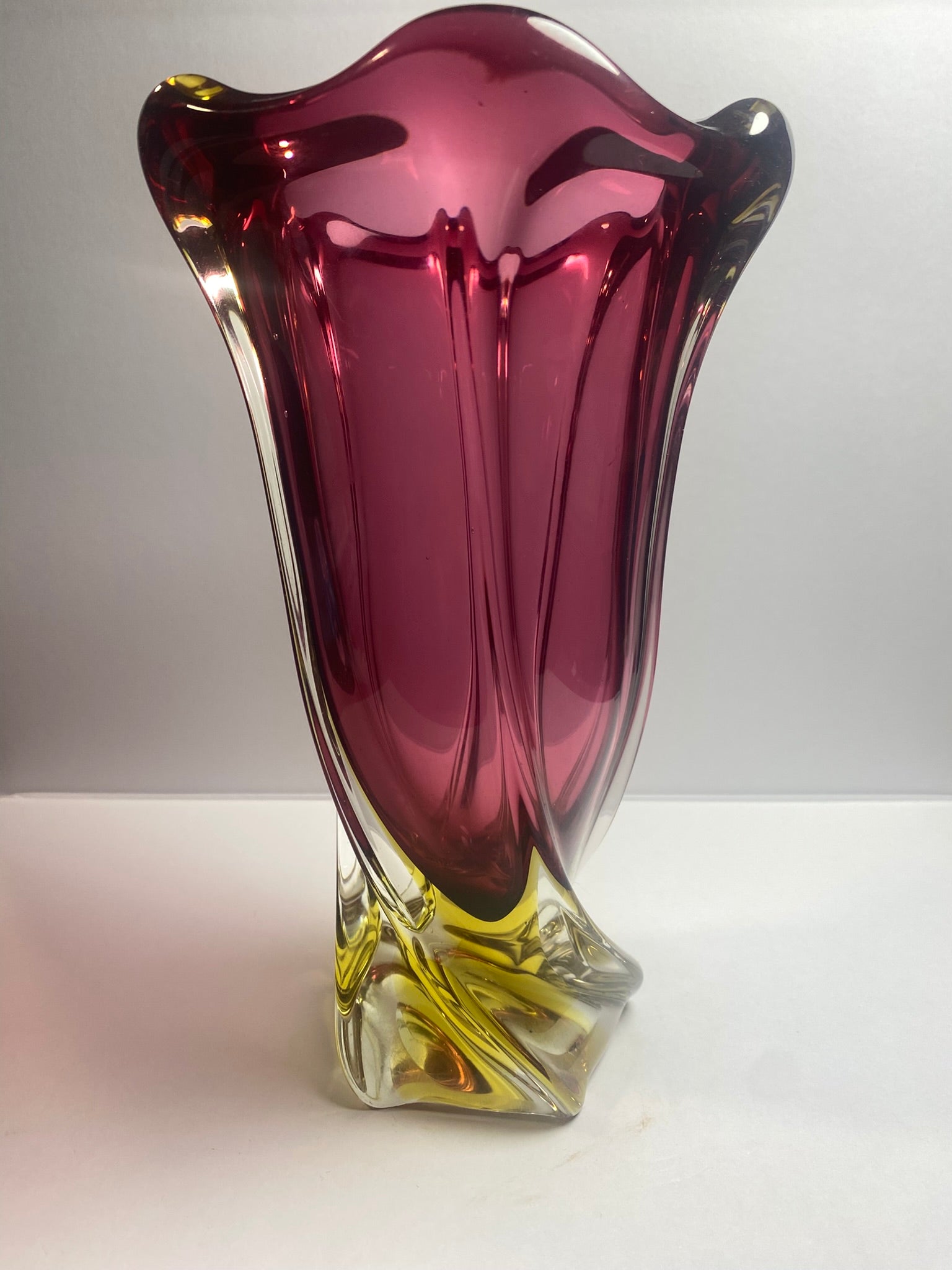 Vintage Pink & Gold Art Glass