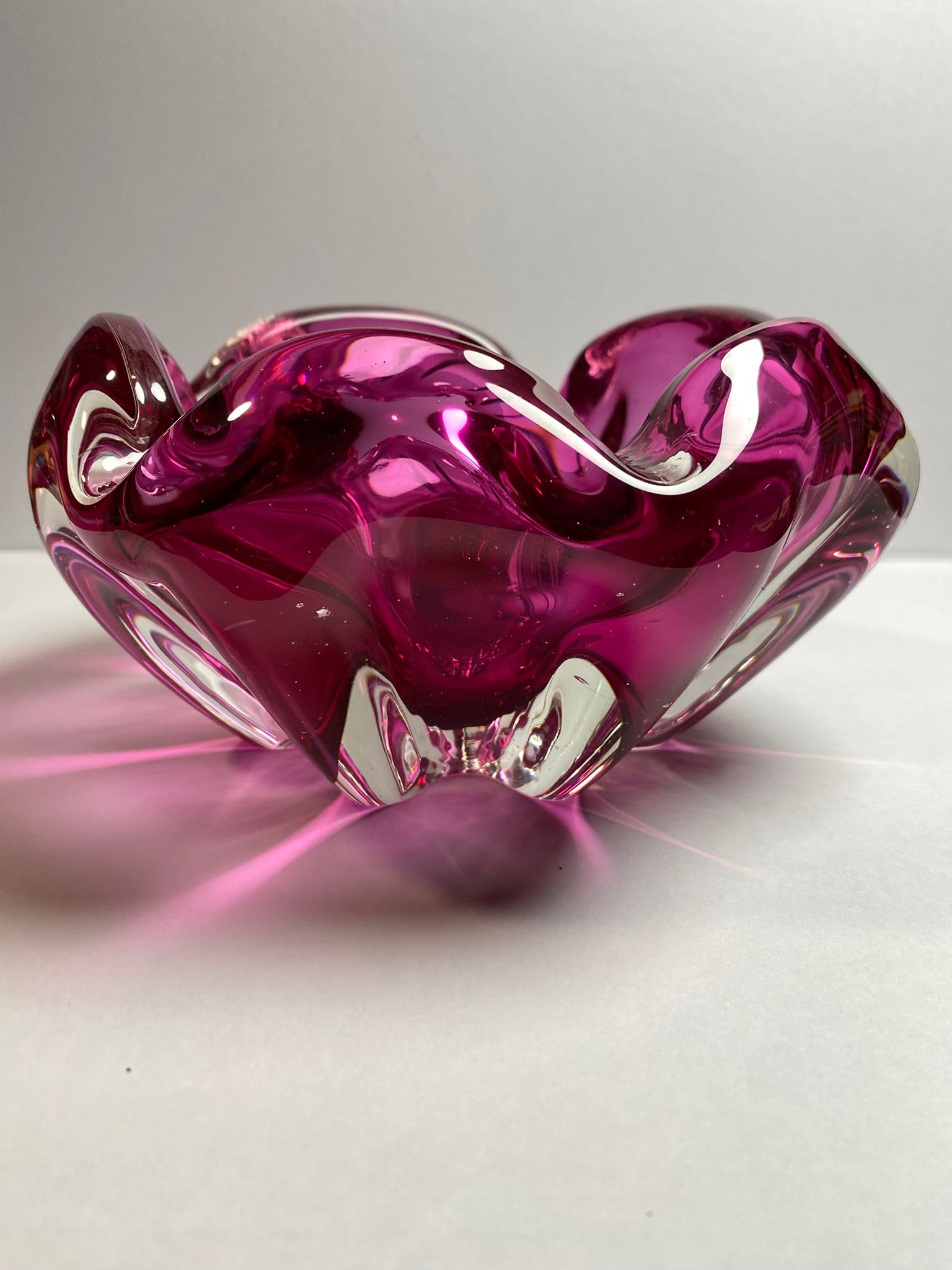 Vintage Art Glass Ashtray