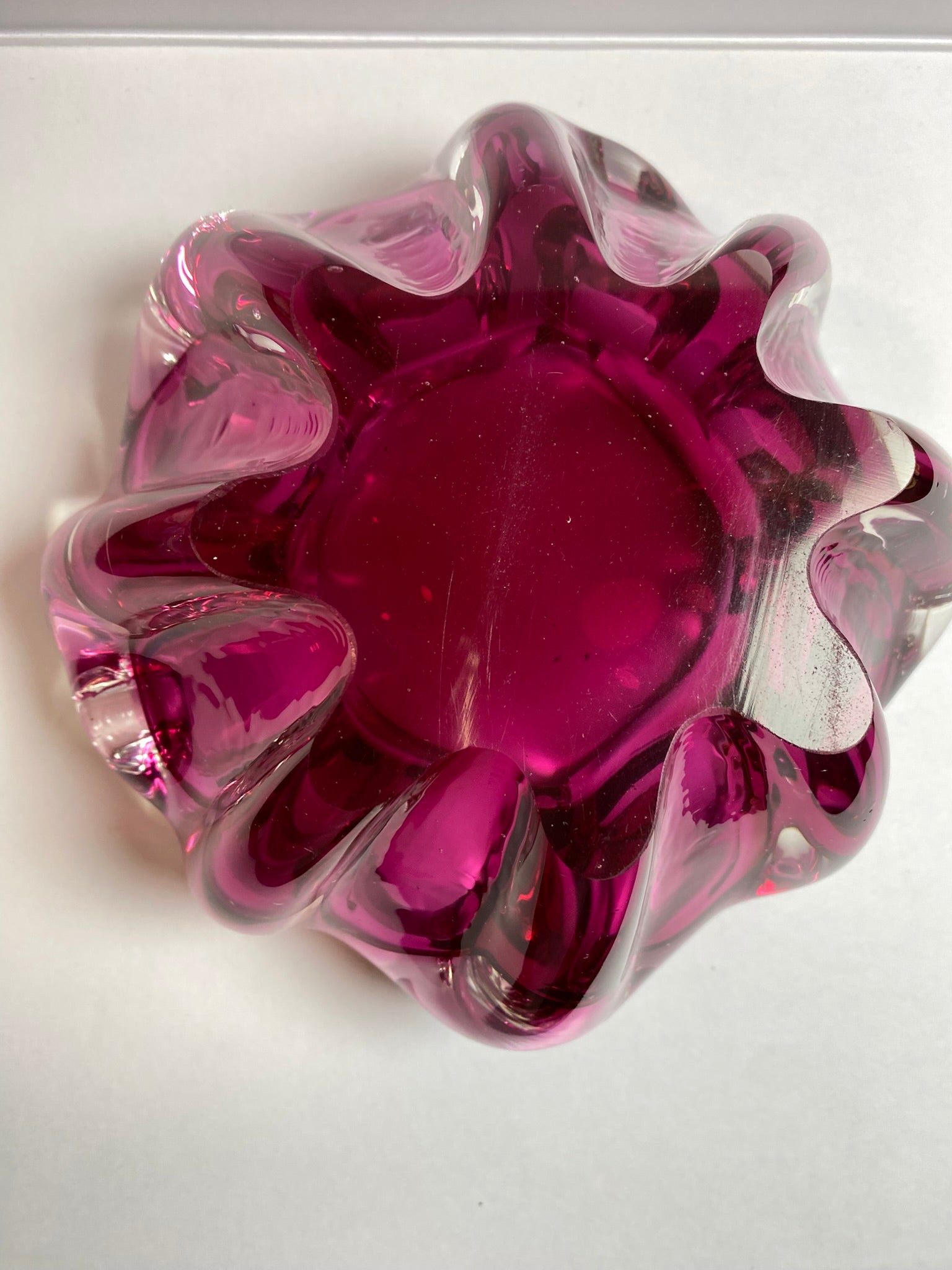 Vintage Art Glass Ashtray