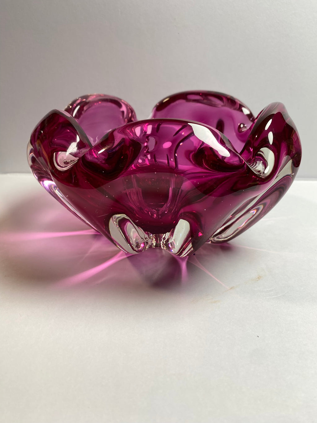 Vintage Art Glass Ashtray