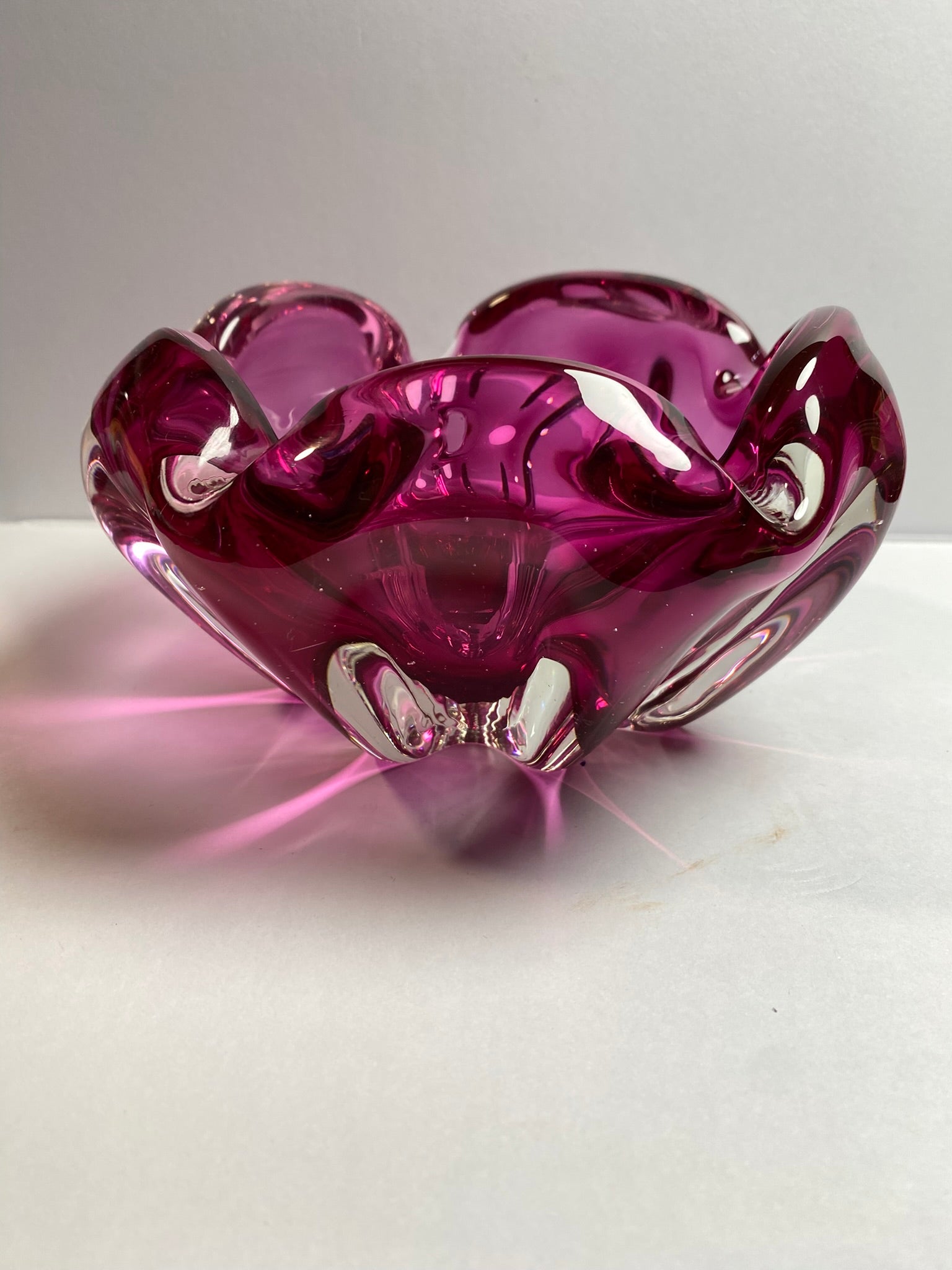 Vintage Art Glass Ashtray