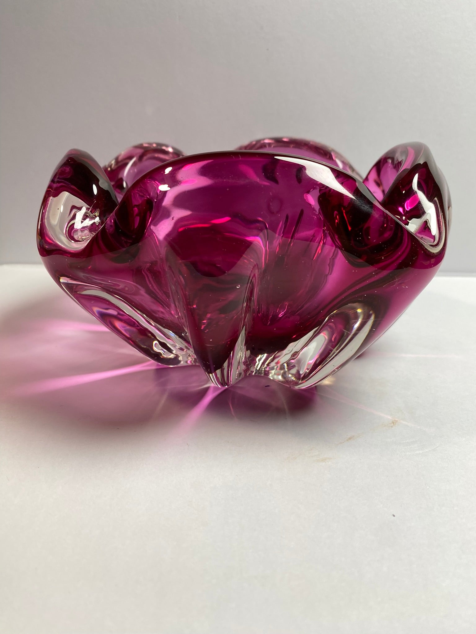 Vintage Art Glass Ashtray