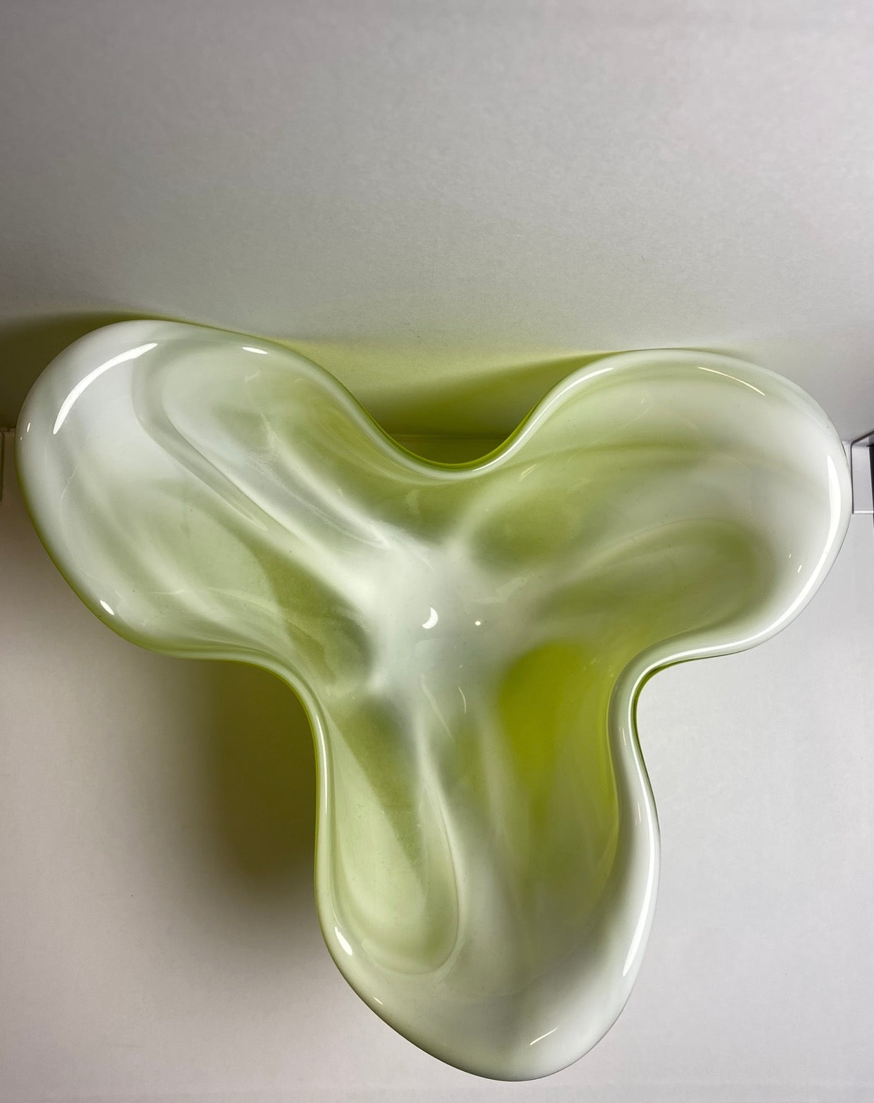 Vintage Art Glass Yellow/Green Bowl