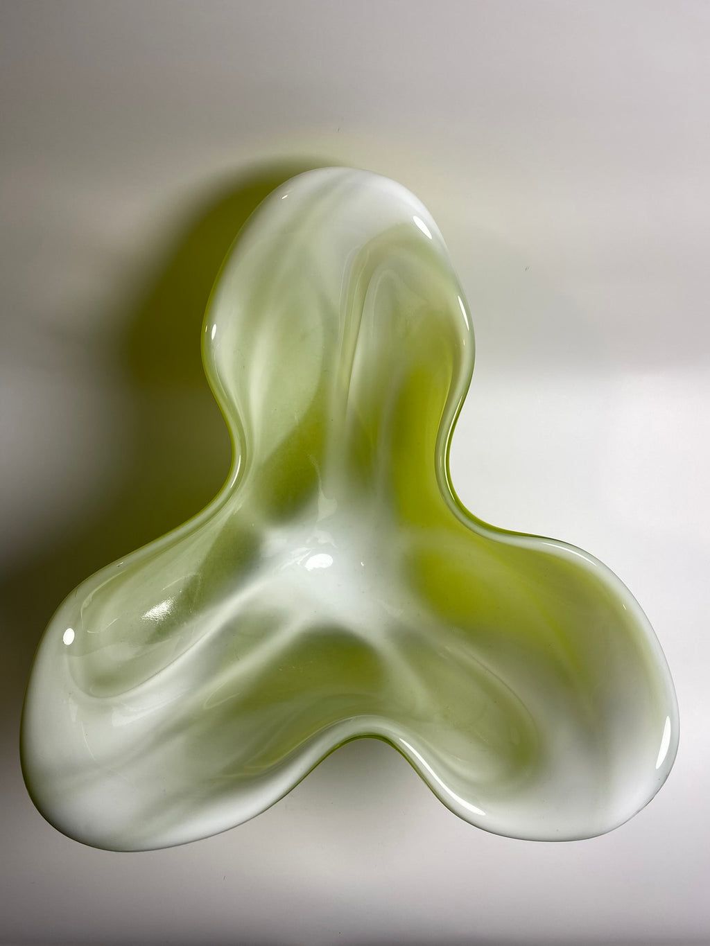 Vintage Art Glass Yellow/Green Bowl