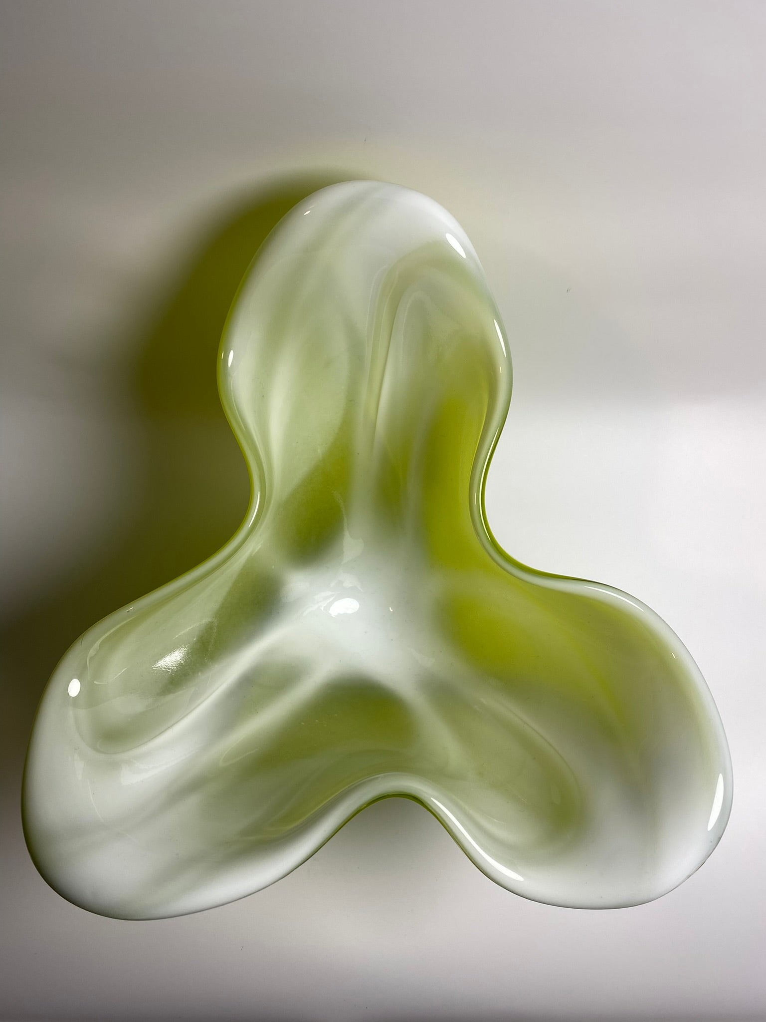 Vintage Art Glass Yellow/Green Bowl