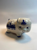 Vintage "Delft" Blue Piggy Bank