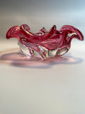 Vintage Pink Murano Glass Bowl