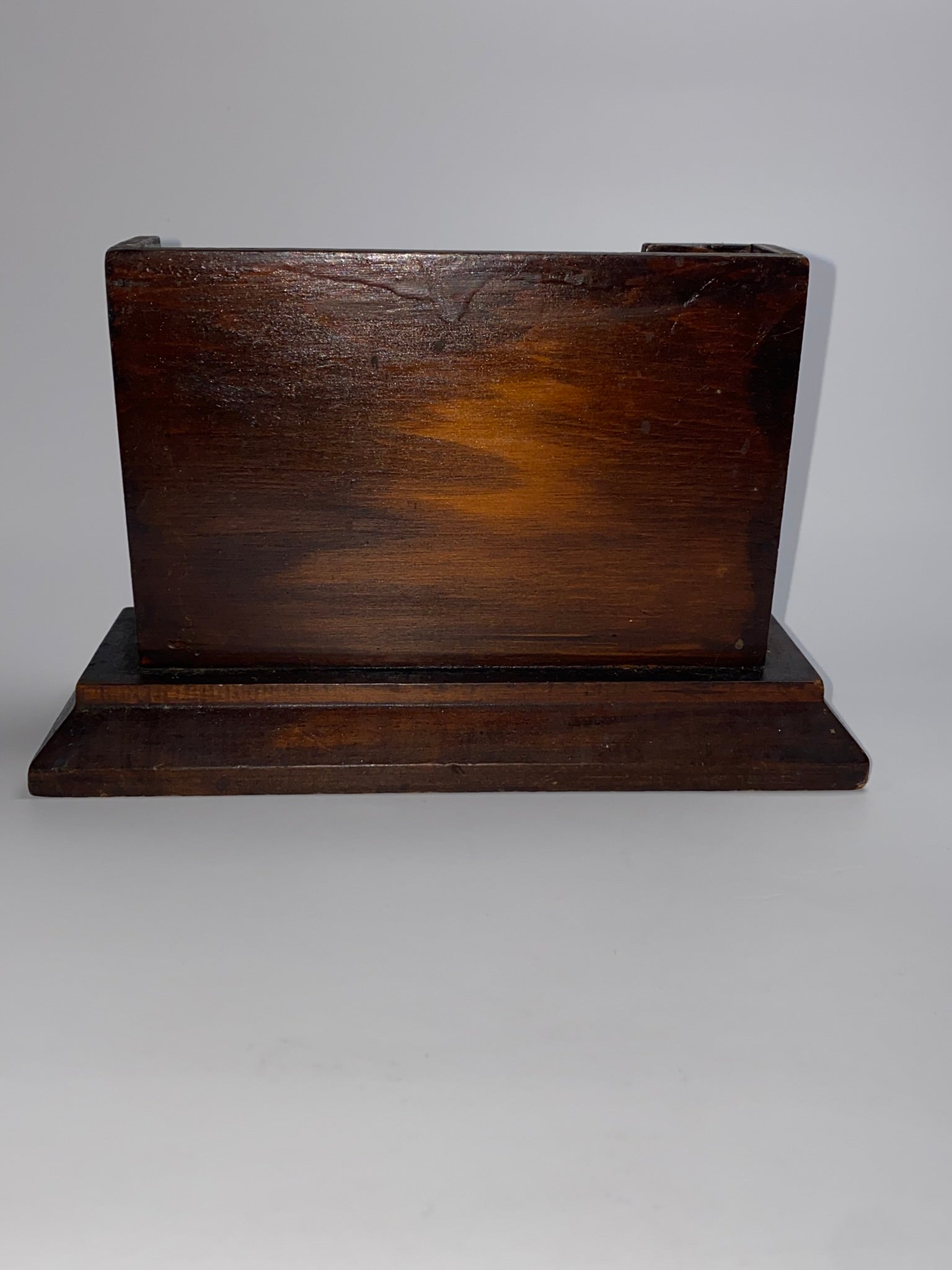 Antique Wooden Australian Pokerwork Letter Holder
