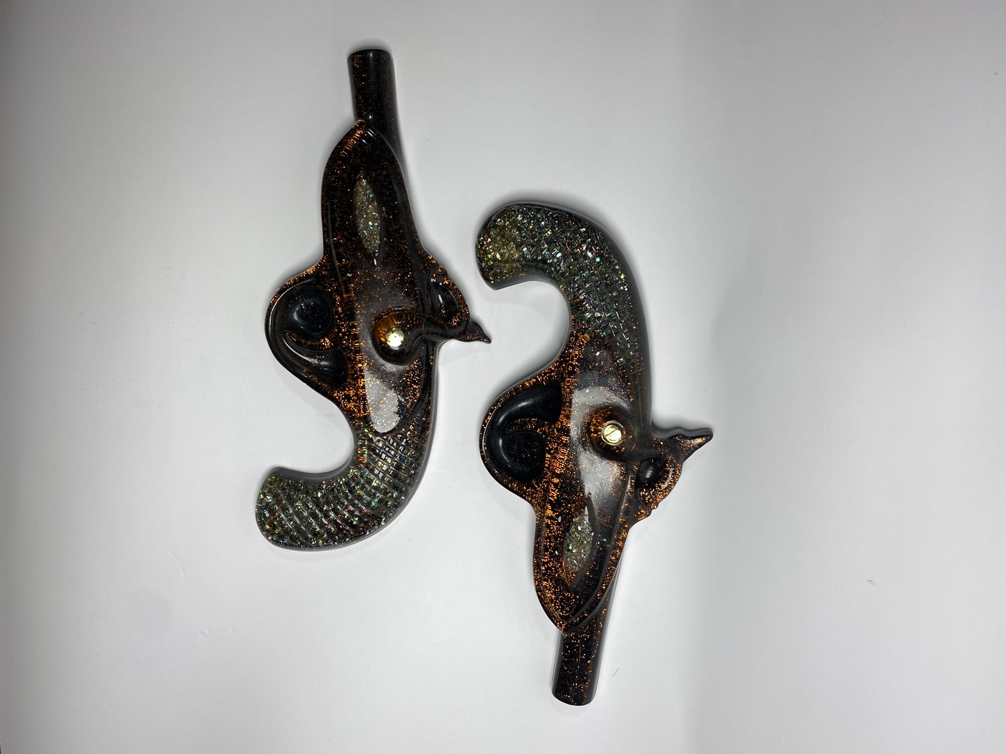 Vintage Pair Resin Gun Wall Plaques