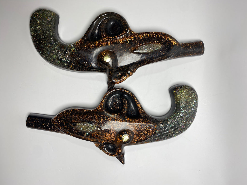 Vintage Pair Resin Gun Wall Plaques