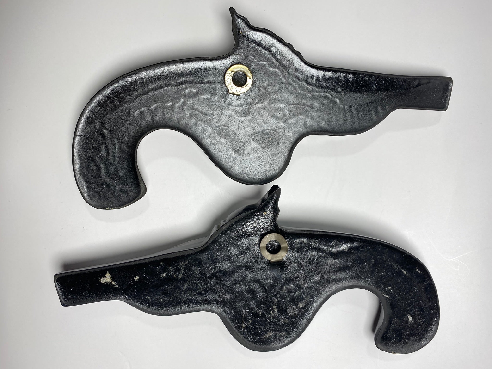 Vintage Pair Resin Gun Wall Plaques